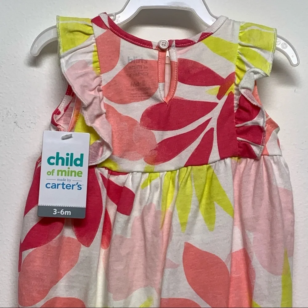 Carter's Child of Mine Baby Girl's Floral Romper One Piece NEW NWT